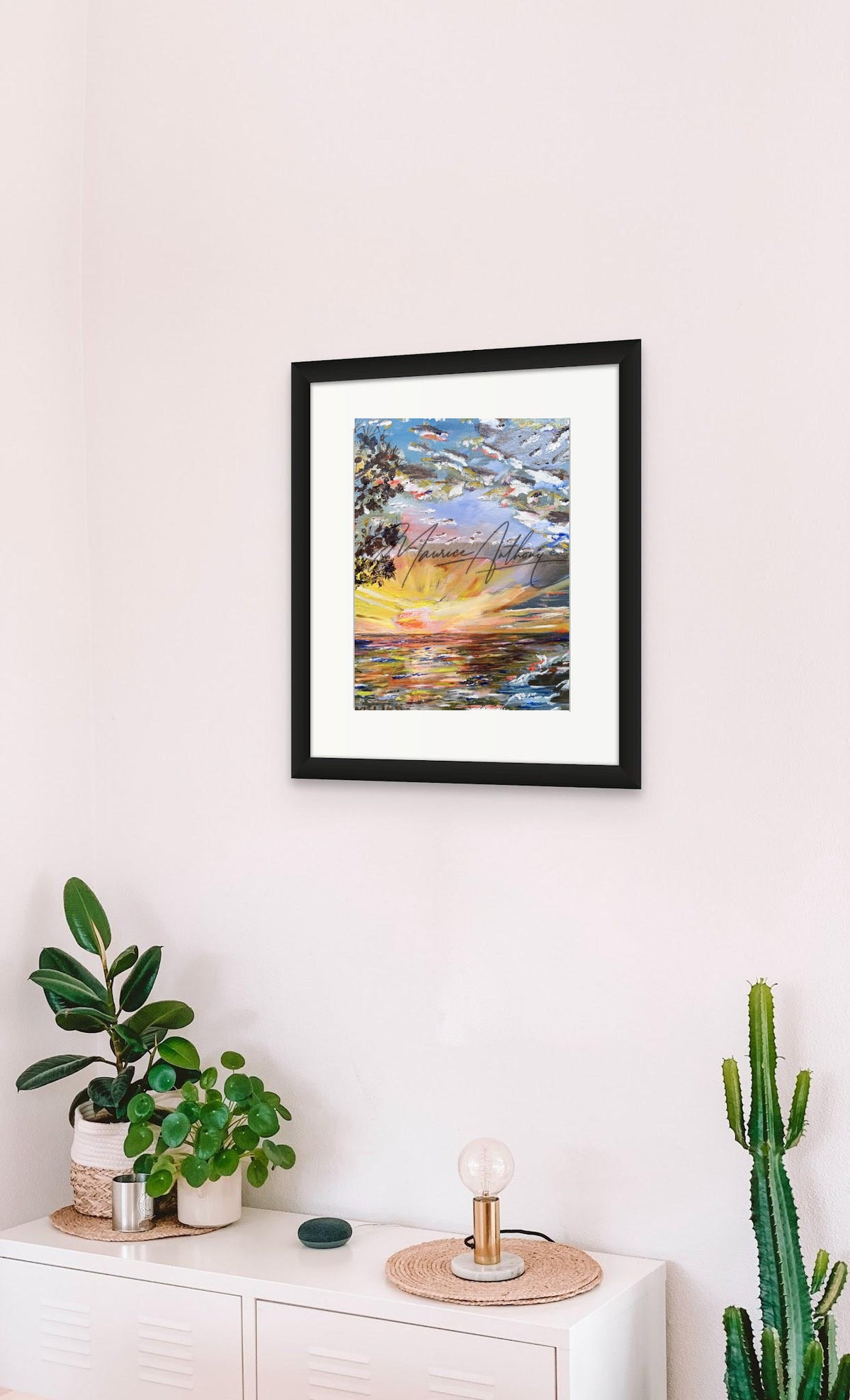 Azure Dawn framed room view
