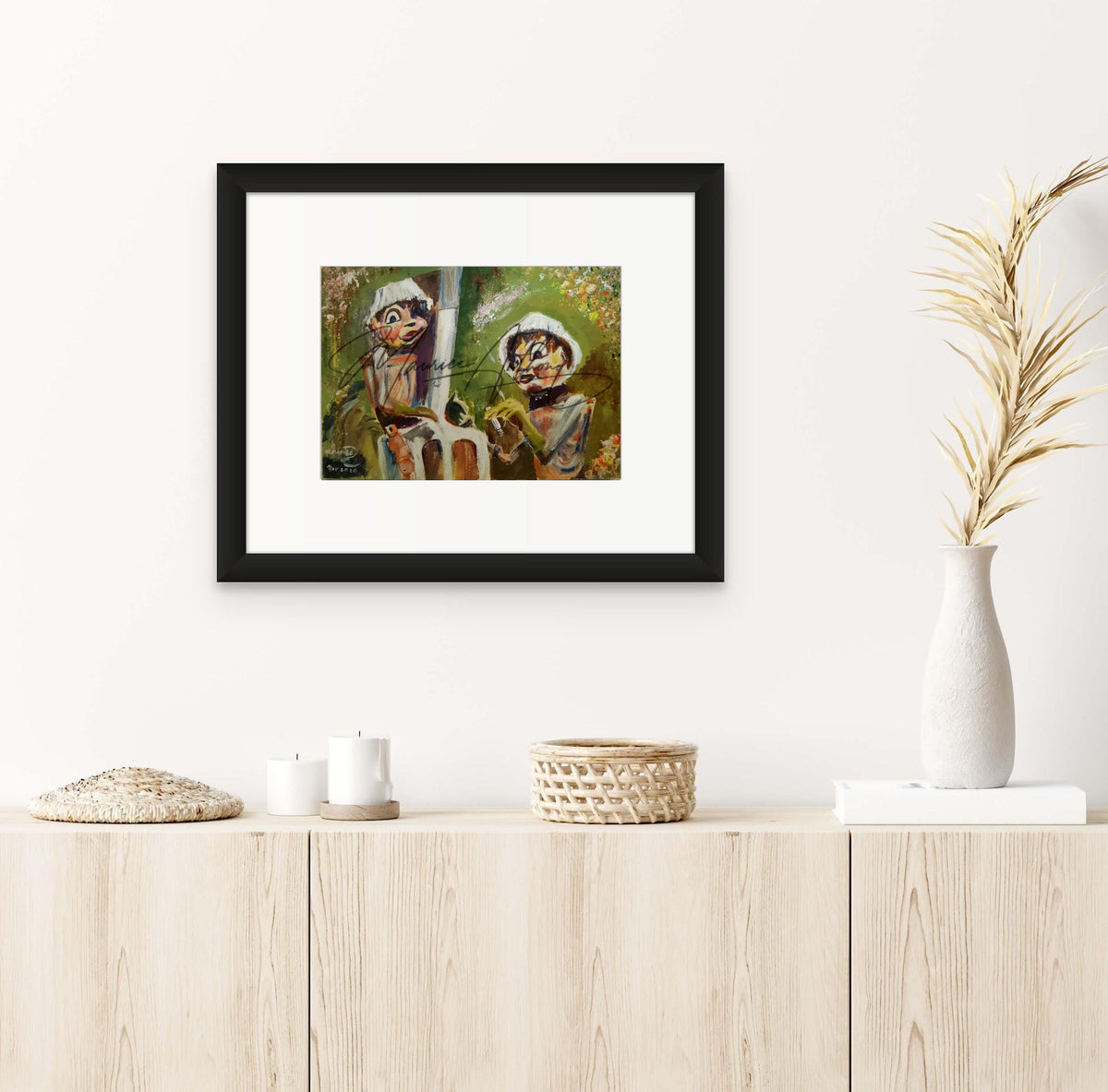 Ben & Bill & ‘Weed’: Moss framed room view