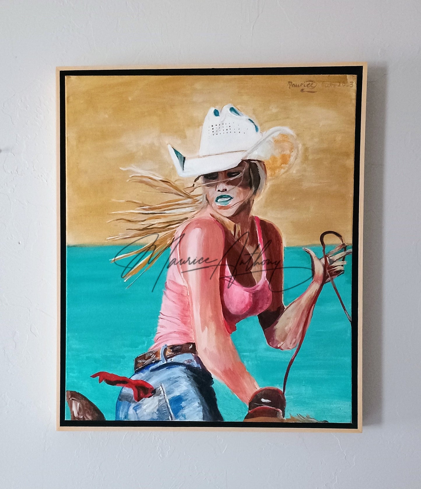 Cowgirl with Red Rag