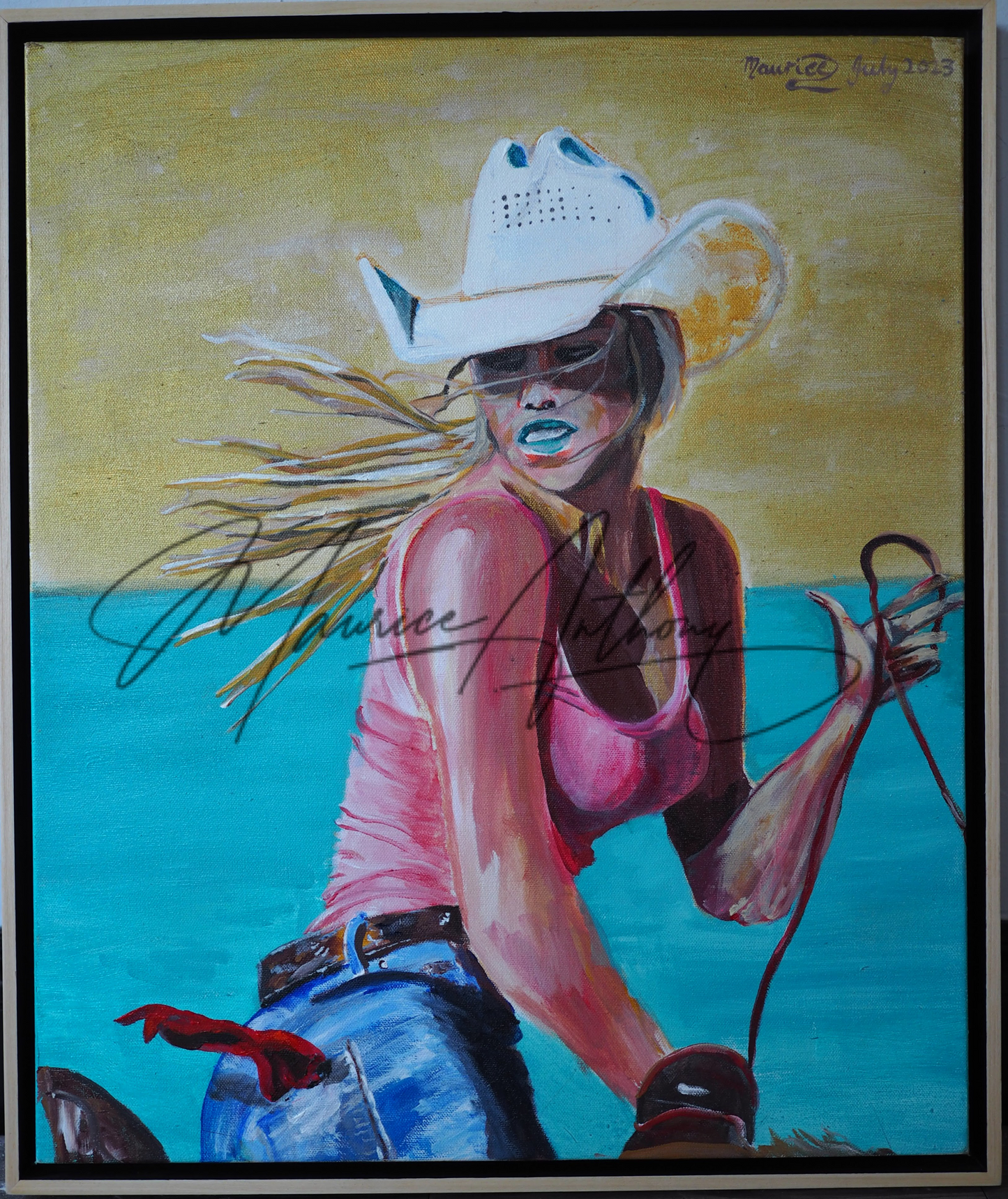 Cowgirl with Red Rag